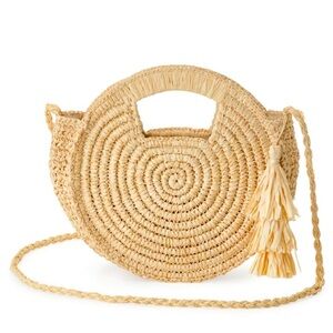 Lucky Brand - round raffia bag
